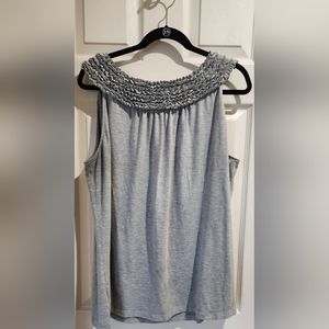 Lane Bryant gray ruffled collar tank top size 18/20